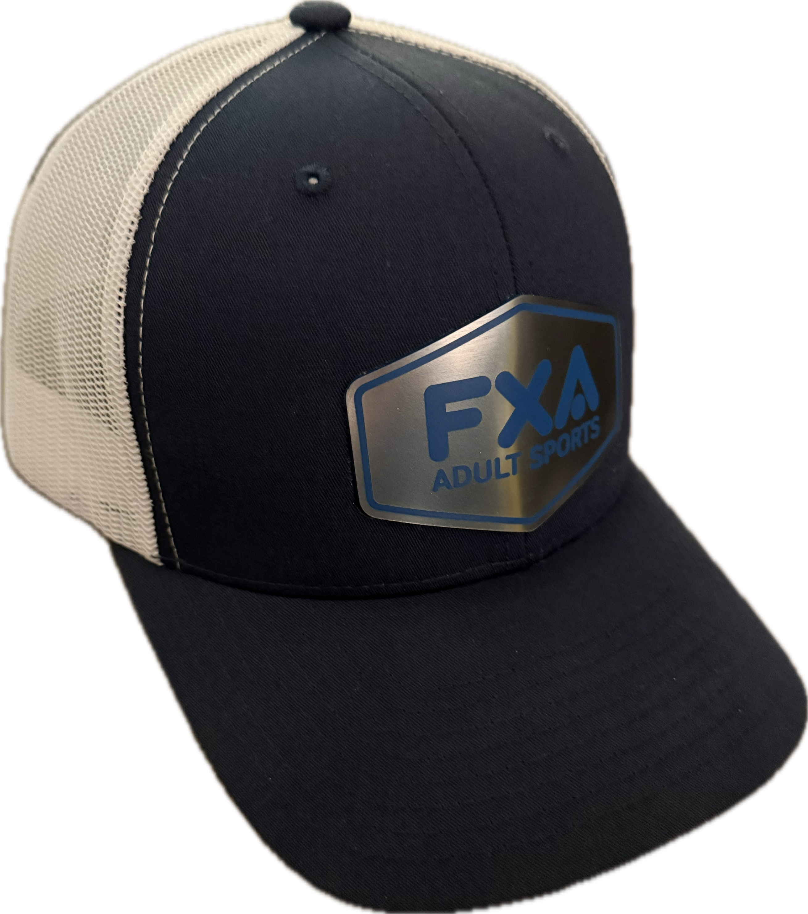 FXA Navy/White Snapback Hat with Sky Blue FXA