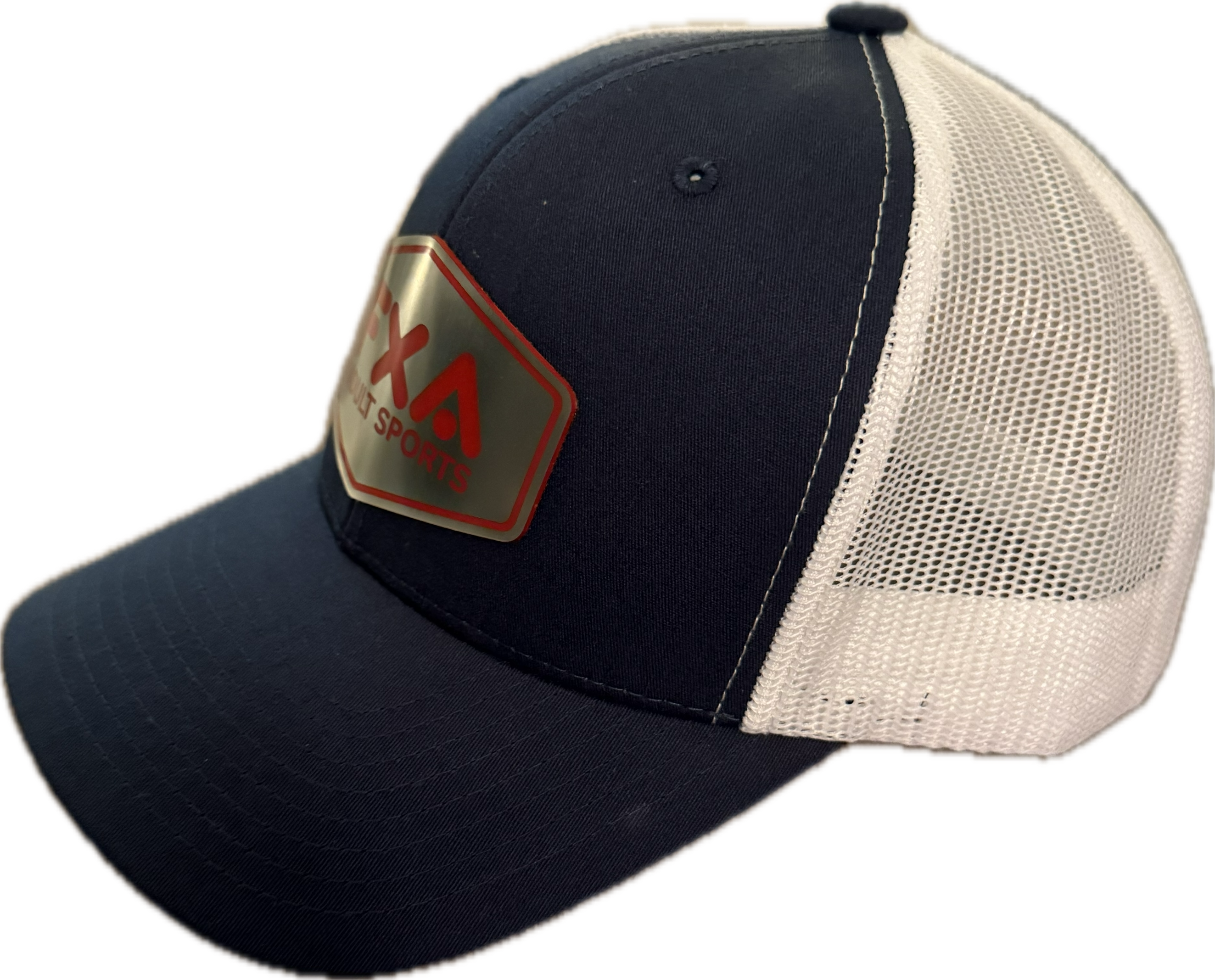 FXA Navy/White Snapback Hat with Red FXA