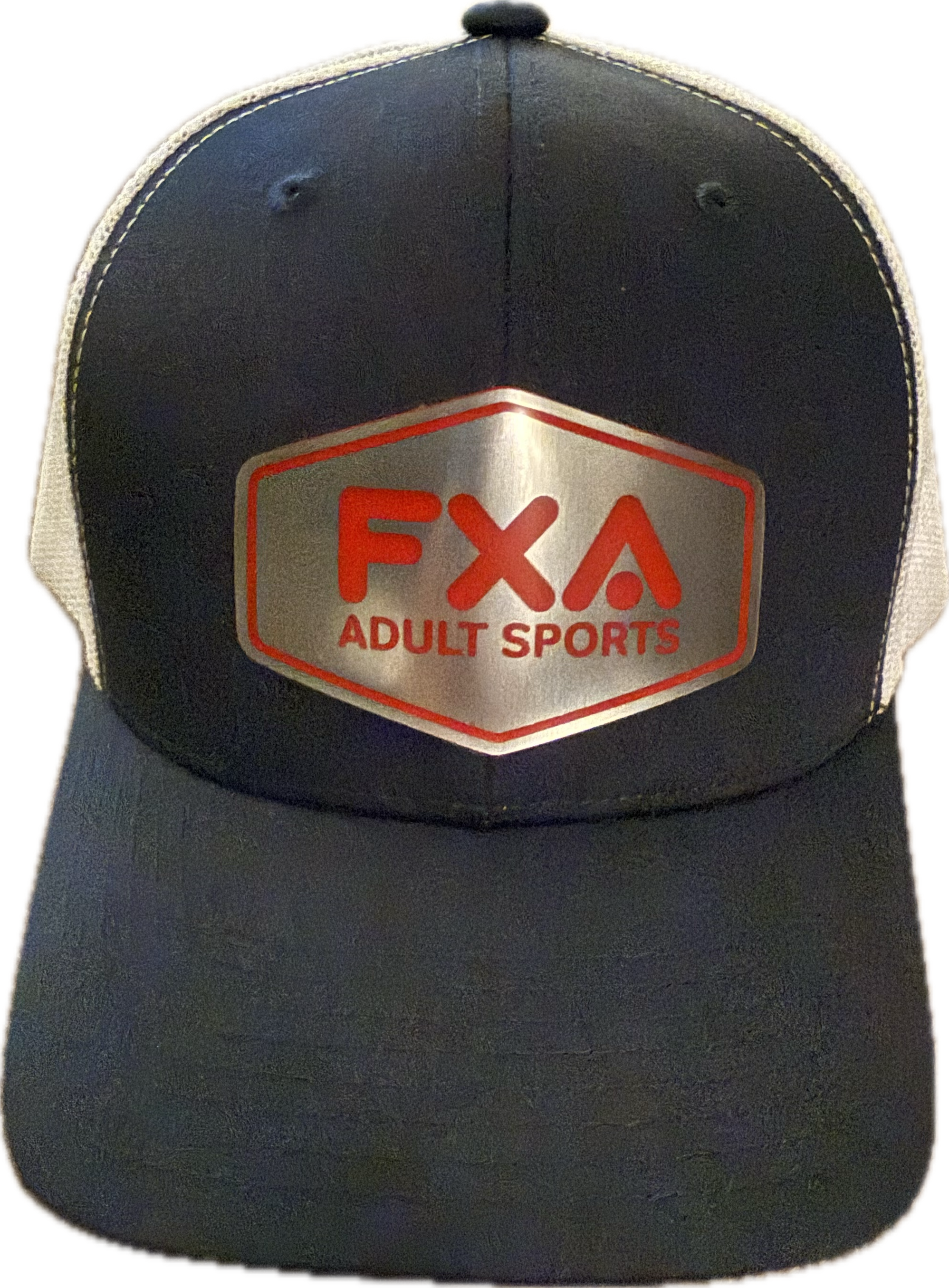 FXA Navy/White Snapback Hat with Red FXA