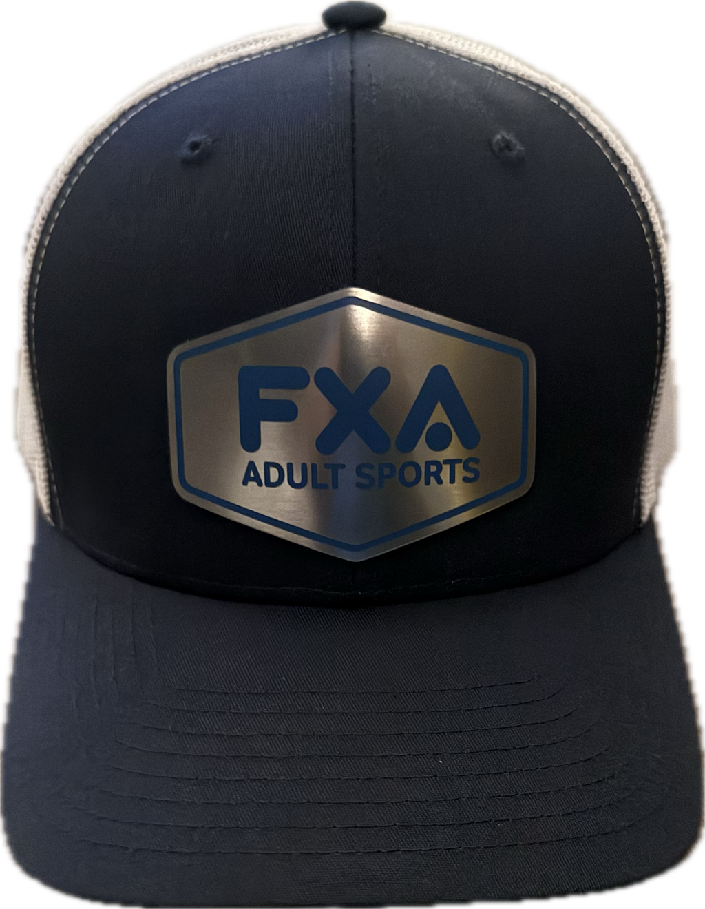 FXA Navy/White Snapback Hat with Sky Blue FXA