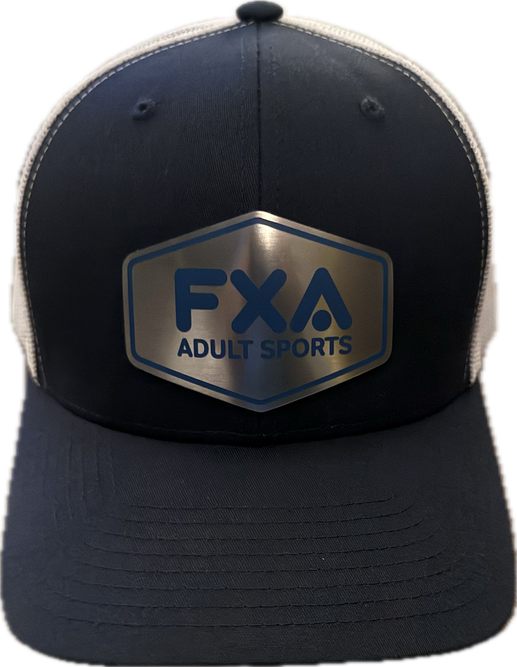 FXA Navy/White Snapback Hat with Sky Blue FXA