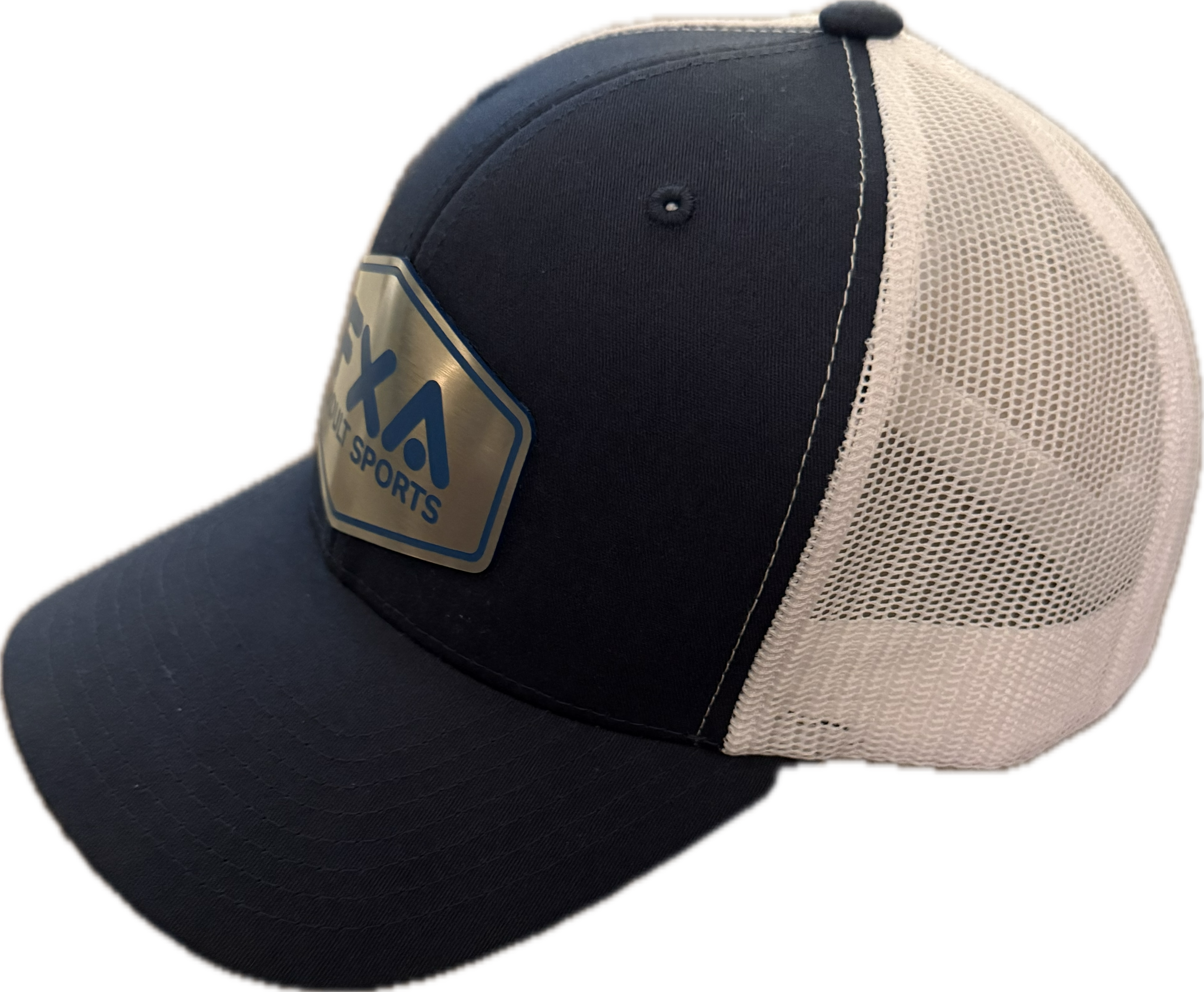 FXA Navy/White Snapback Hat with Sky Blue FXA