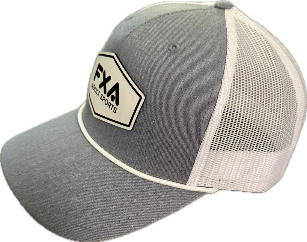 FXA Gray/White Snapback Hat with Black FXA