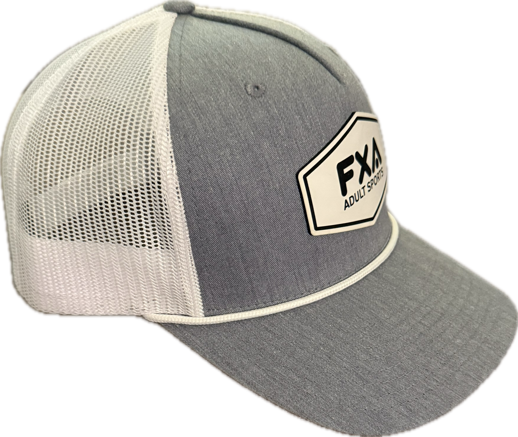FXA Gray/White Snapback Hat with Black FXA